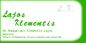 lajos klementis business card